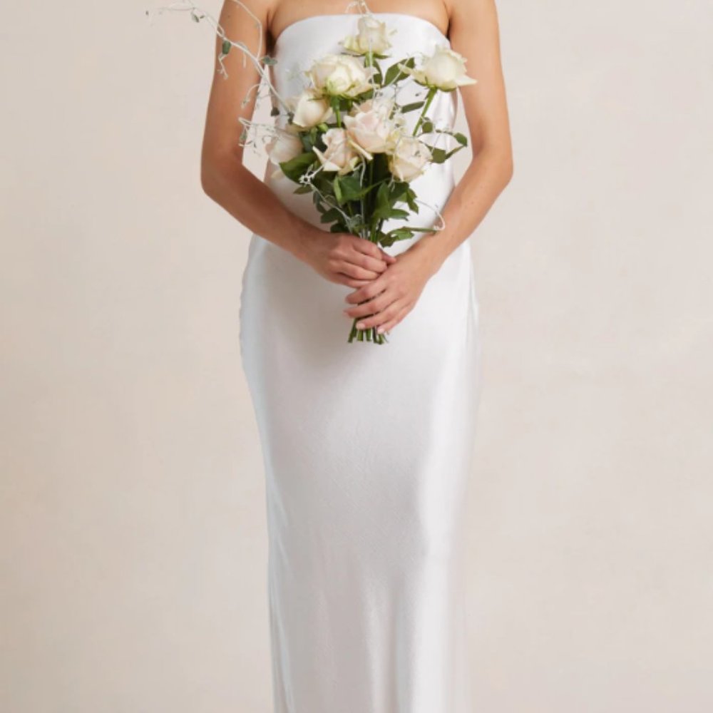 BEC + BRIDGE MOON DANCE STRAPLESS DRESS